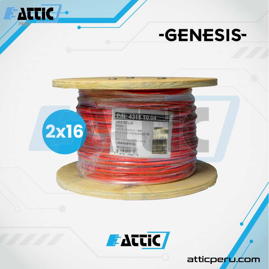 Cable contra Incendio GENESIS FPLR 2x16 sin Blindaje 43111004