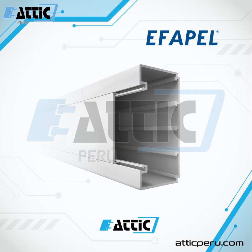 Canaleta PVC para Pared 110x50 mm EFAPEL 10090RBR