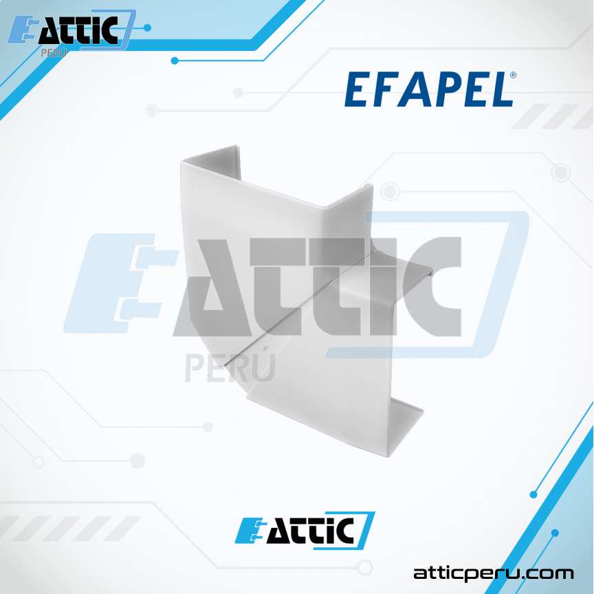 Ángulo Plano PVC para Canaleta 110x50 mm EFAPEL 10093RBR