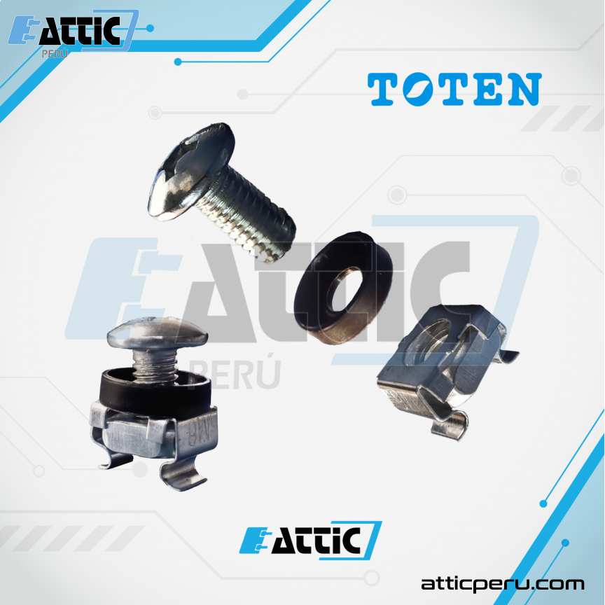Tornillo y Tuerca Enjaulada M6 para Rack TOTEN SA.5202.0100