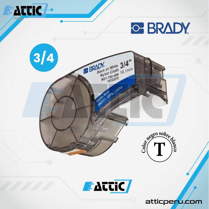 Cartucho BRADY M21-750-499 Vinyl Blanco 3/4