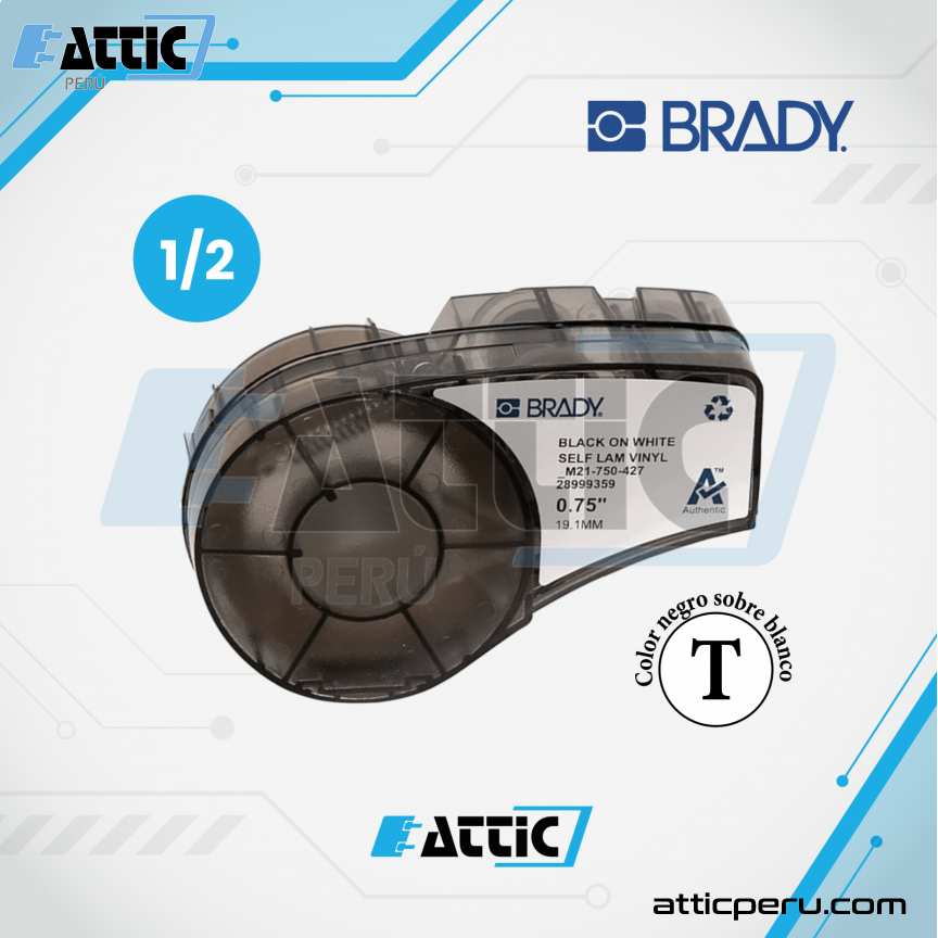 Cartucho BRADY M21-750-427 Vinyl Blanco 1/2