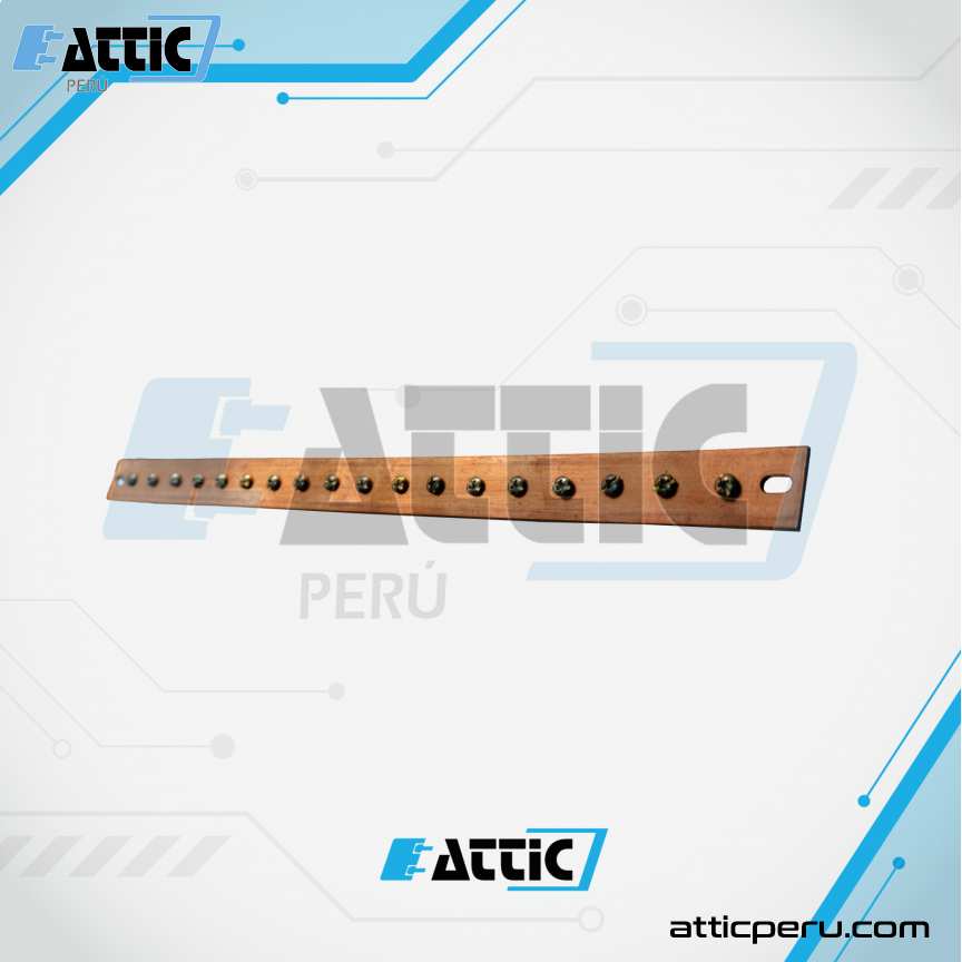 Barra de Aterramiento para Gabinete y Rack 3cm x 19´´ NACIONAL