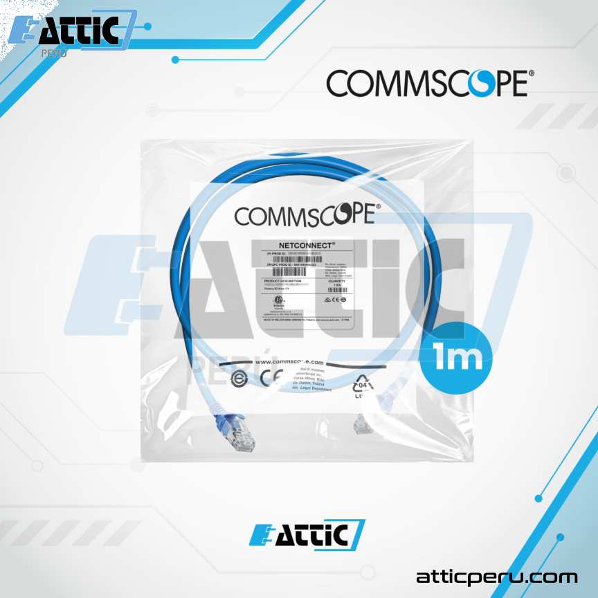 Patch Cord LSZH Cat6 COMMSCOPE 1m Azul NPC06UZDB-BL001M