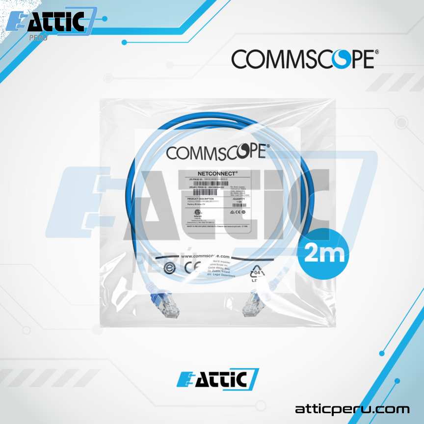 Patch Cord LSZH Cat6 COMMSCOPE 2m Azul NPC06UZDB-BL002M