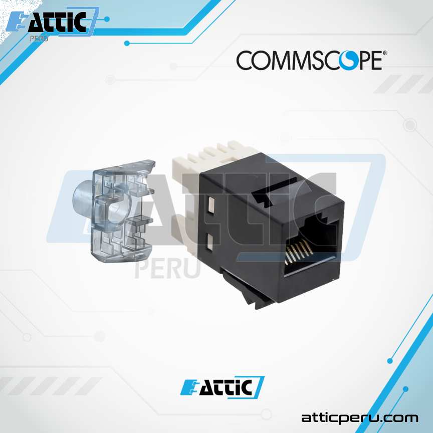 Jack RJ45 Cat6 1375055-2 COMMSCOPE SL 110-6-Bk Negro