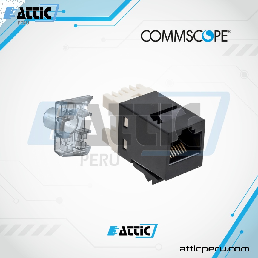 Jack RJ45 Cat6 1375055-2 COMMSCOPE SL 110-6-Bk Negro