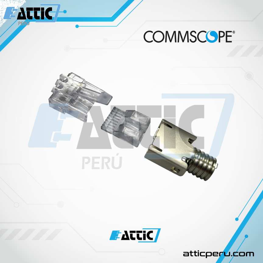 Plug Blindado RJ45 COMMSCOPE MP-6S-B-5 Cat6 6-2111979-2