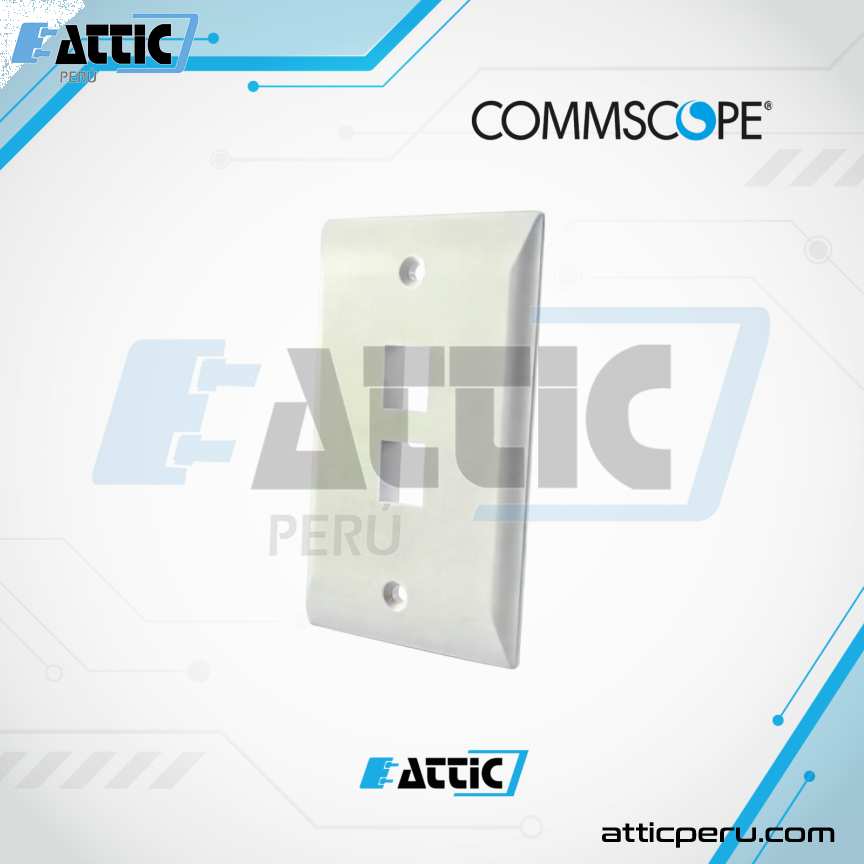Faceplate 2 Puertos COMMSCOPE Almendra 1375155-1