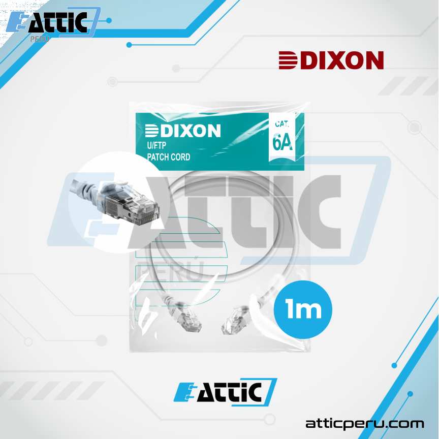 Patch Cord LSZH Cat6A DIXON 1m Blanco 6A-CBHC-WH1
