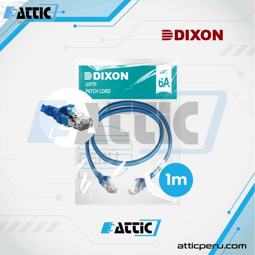 Patch Cord LSZH Cat6A DIXON 1m Azul 6A-CBHC-BL1