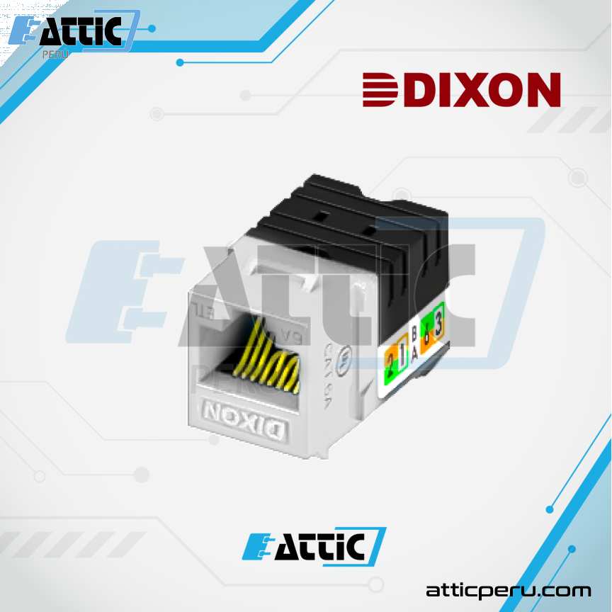 Jack RJ45 Cat 6A Poncheo DIXON Blanco KJ38-C6A-US-WHN