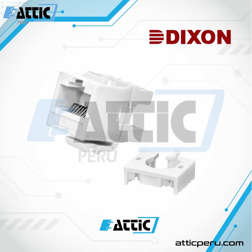 Jack RJ45 Cat6 Poncheo Tipo SLIM DIXON Blanco KJ88-C6-US/WH