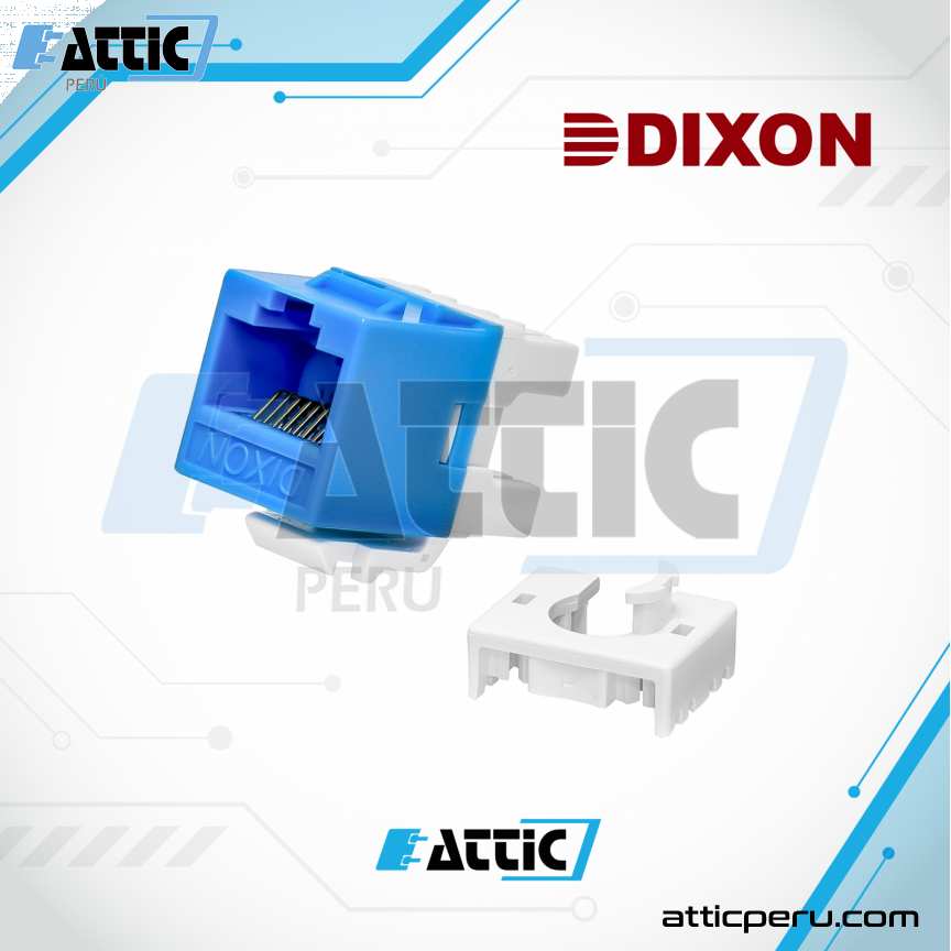 Jack RJ45 Cat6 Poncheo Tipo SLIM DIXON Azul KJ88-C6-US/BL