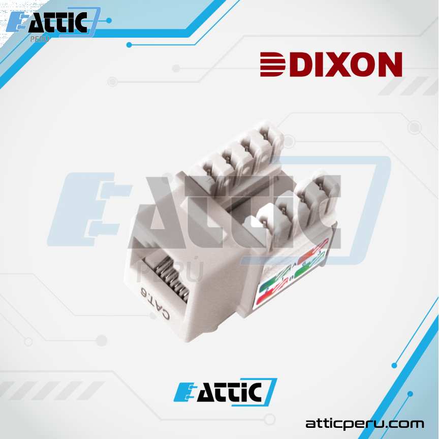 Jack RJ45 Cat6 Poncheo DIXON Blanco KJ8-C6-US/WHN