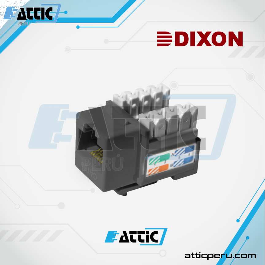 Jack RJ45 Cat5e Poncheo DIXON Negro KJ8-CE-US/BKN