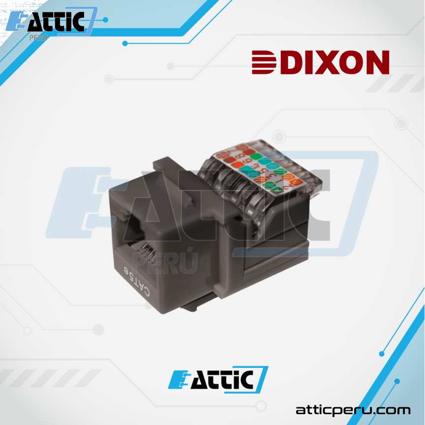 Jack RJ45 Cat5e Presión DIXON Negro KJ7-CE-US/BKN