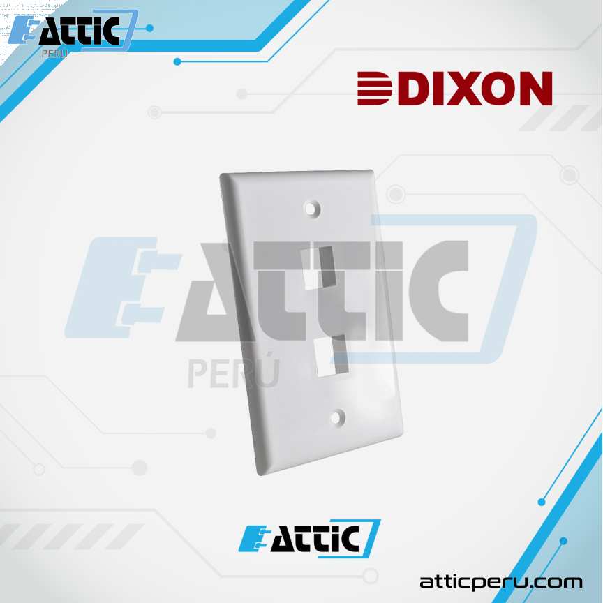 Placa Simple 2 Puertos Vertical DIXON JE3002/WH