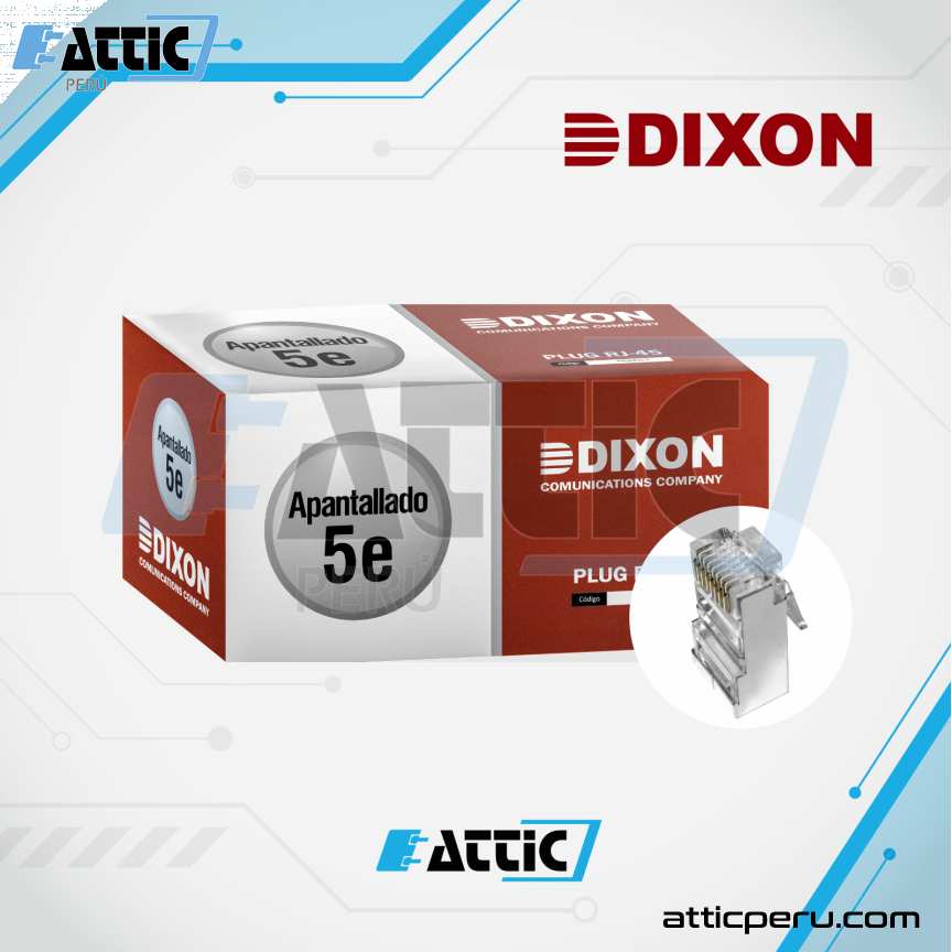 Conector RJ45 Cat5e Apantallado Dixon PRS8850-F-CN