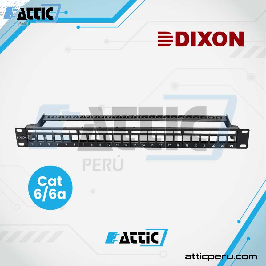 Patch Panel 24P Cat6/6A Vacio DIXON PPKJ24