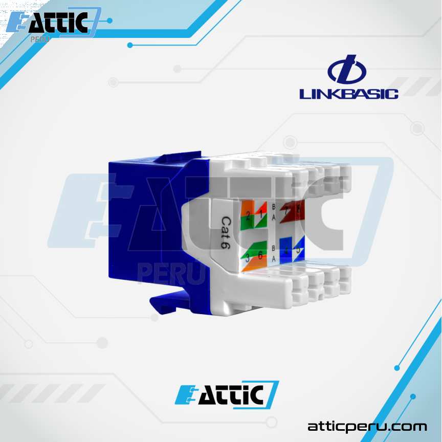 Jack RJ45 Cat6 LINKBASIC Azul JKA09-UC6-B