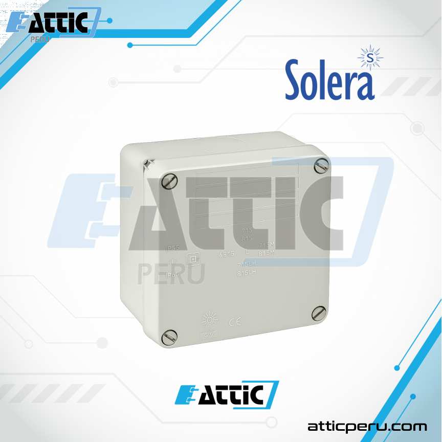 Caja estanca de conexión SOLERA sin conos 100x100x55