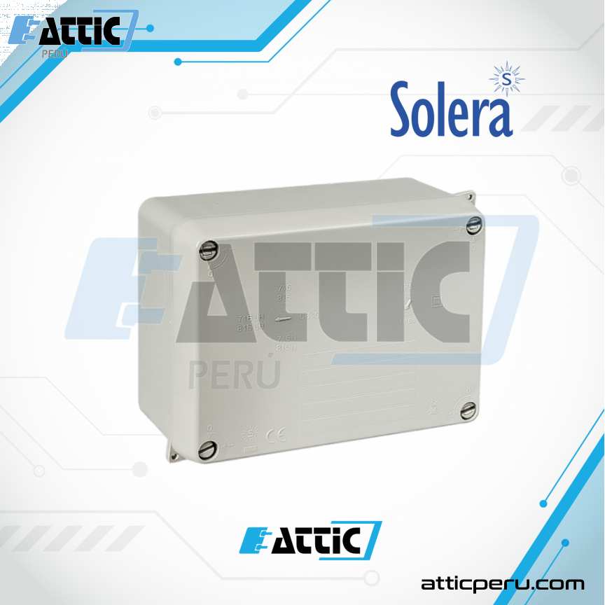 Caja estanca de conexión SOLERA sin conos 153x110x65