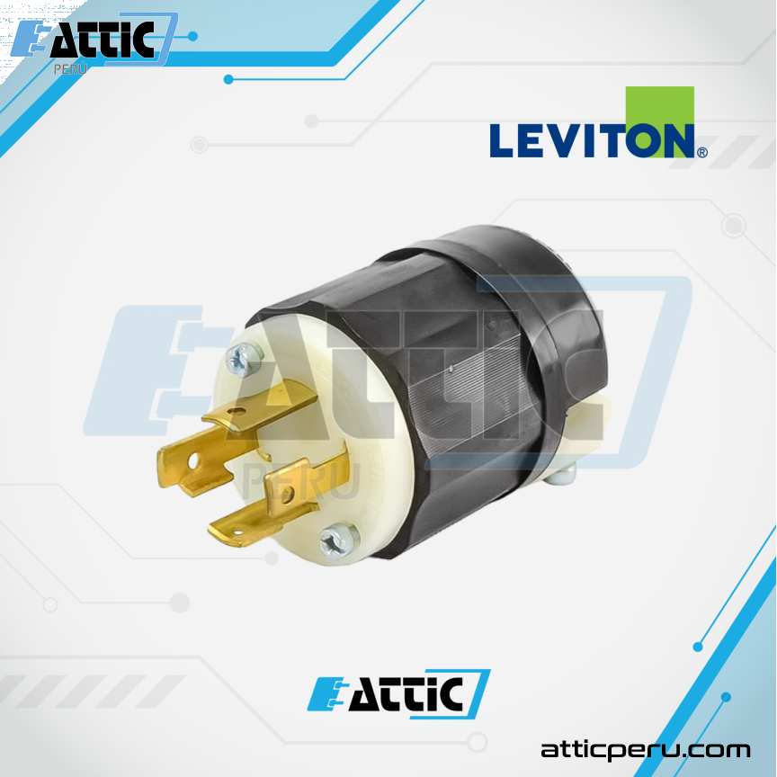 LEVITON 2411 Enchufe Aéreo 20A 125/250V NEMA L14-20P