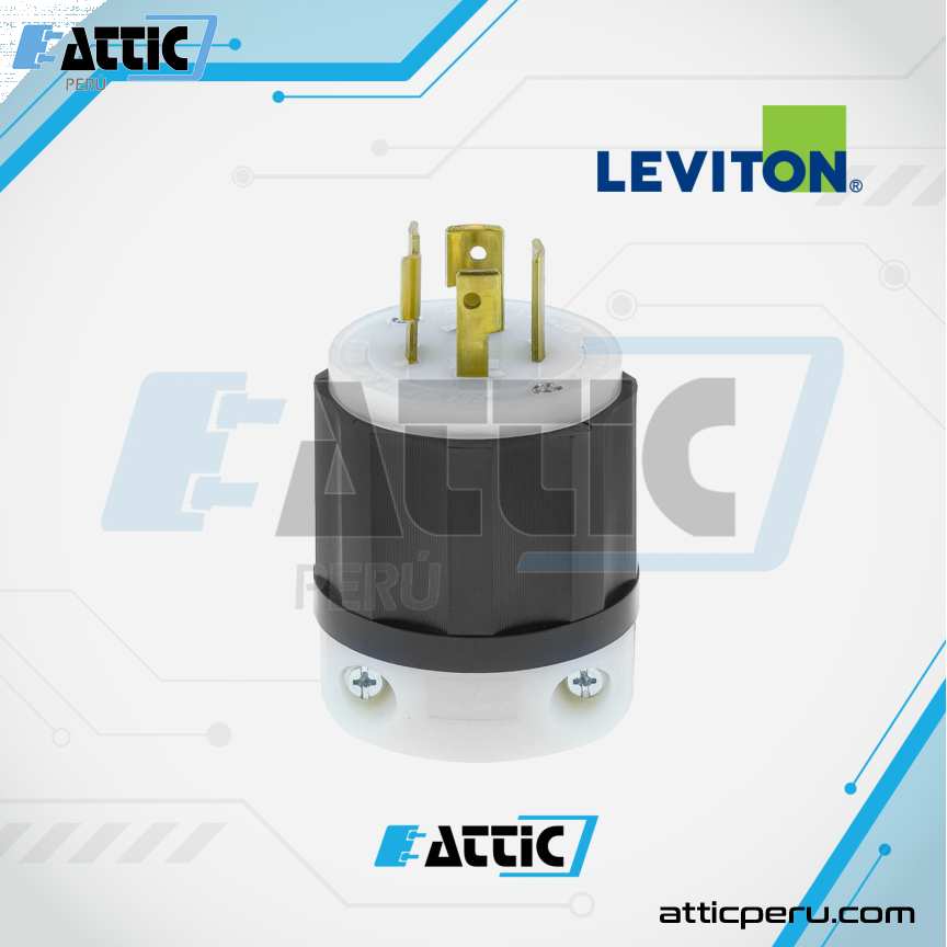 LEVITON 2421 Enchufe Aéreo 20A 250V NEMA L15-20P