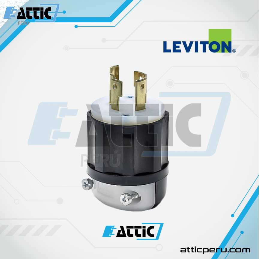 LEVITON 2721 Enchufe Aéreo 30A 250V NEMA L15-30P