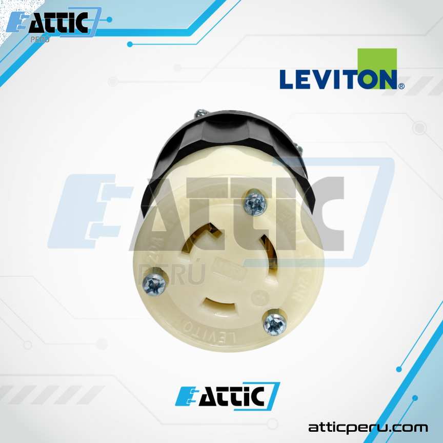 LEVITON 2323 Conector Aéreo 20A 250V NEMA L6-20R
