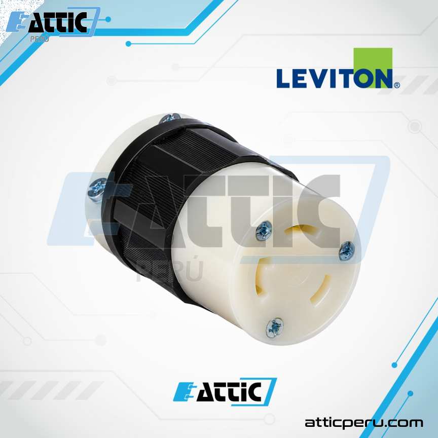 LEVITON C2623 Conector Aéreo 30A 250V NEMA L6-30R
