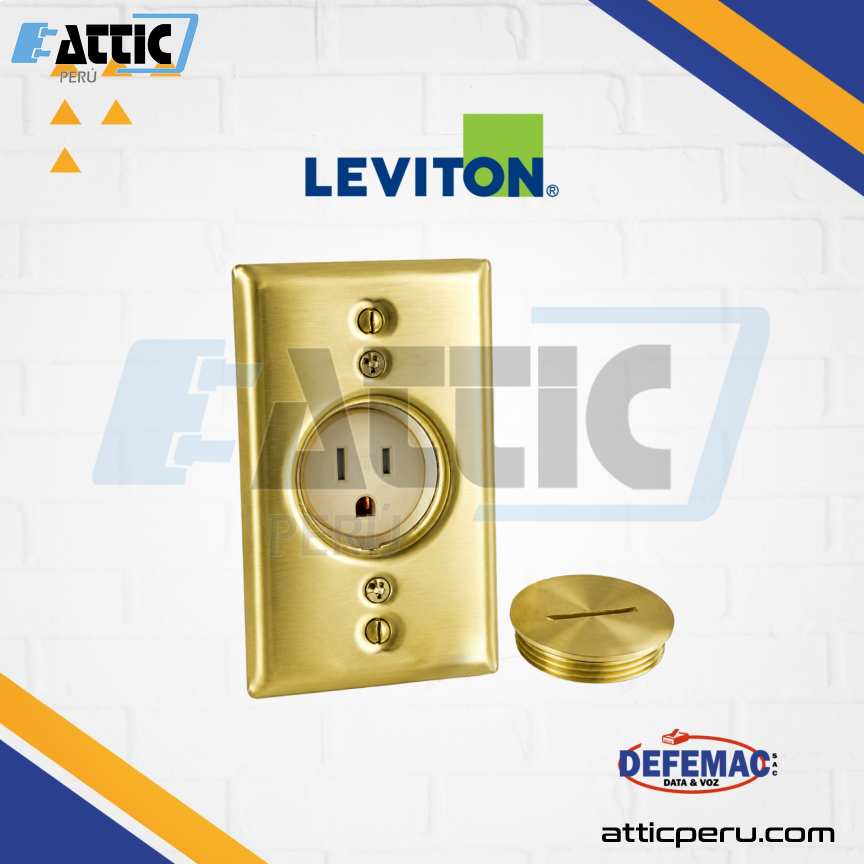 LEVITON T5250-B Toma de Piso 15A 125V NEMA 5-15R Bronce