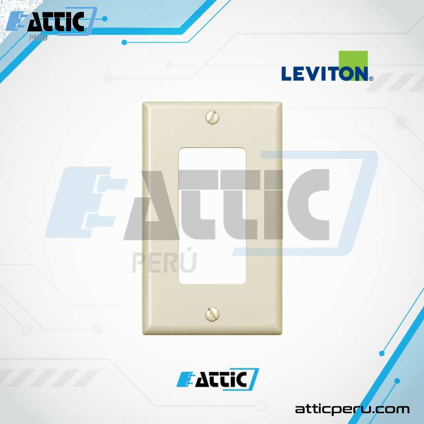 Placa de Pared Almendra LEVITON Decora/GFCI 1 Módulo 80401-NT