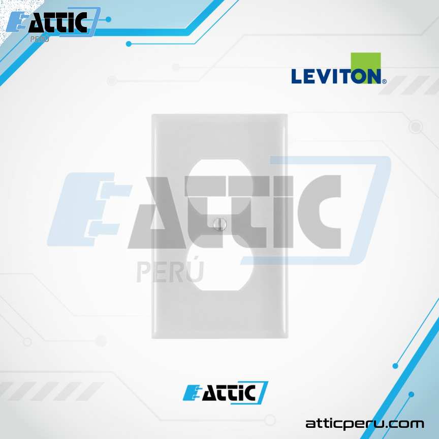 Placa de Pared Dúplex Blanco LEVITON Nylon 80703-W