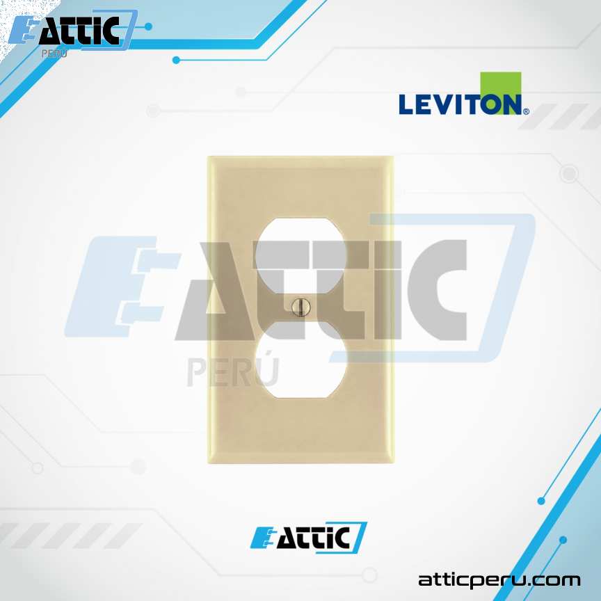 Placa de Pared Dúplex Marfil LEVITON Nylon 80703-00I
