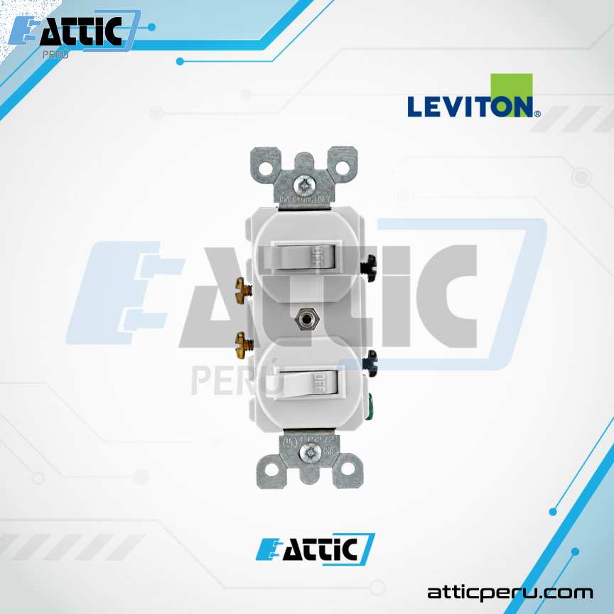 Interruptor Unipolar 15A 120/277V LEVITON Blanco 5224-2W