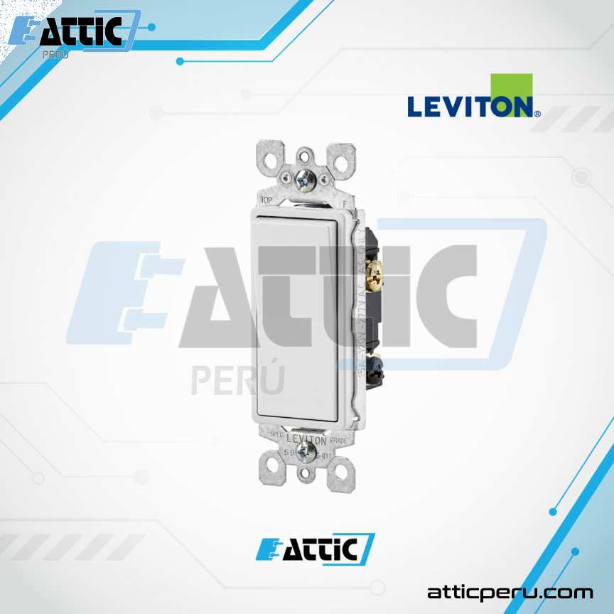 Interruptor Simple LEVITON Decora Residencial Blanco 5603-2W