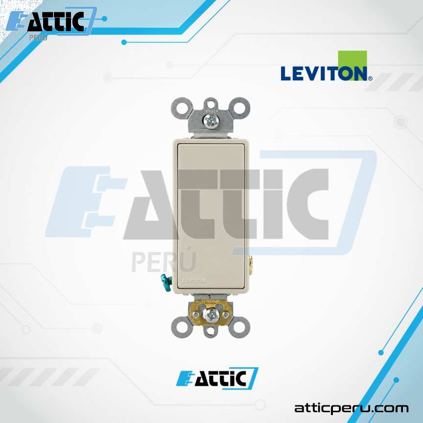 Interruptor Unipolar LEVITON Decora Plus 20A Marfil 5621-2I