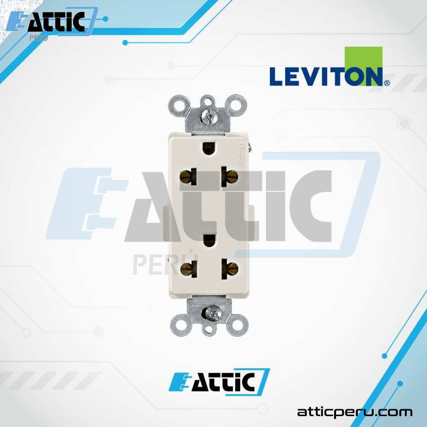 Tomacorriente Dúplex Decora 15A 125V LEVITON Marfil 5835-I