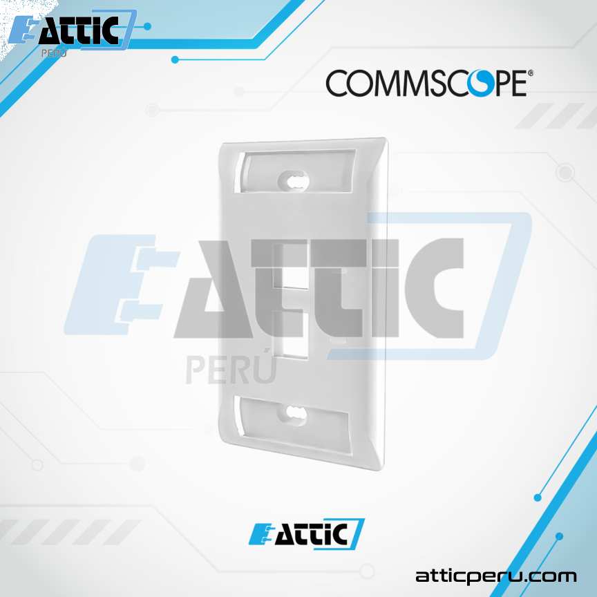 Faceplate 2P con etiqueta COMMSCOPE Blanco 1-2111009-3