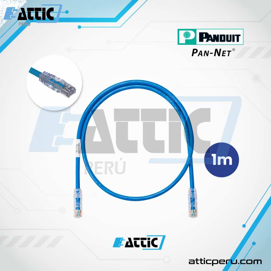 Patch Cord Cat6 24AWG 1m Azul Panduit PANNET UTPSPL1MBUY