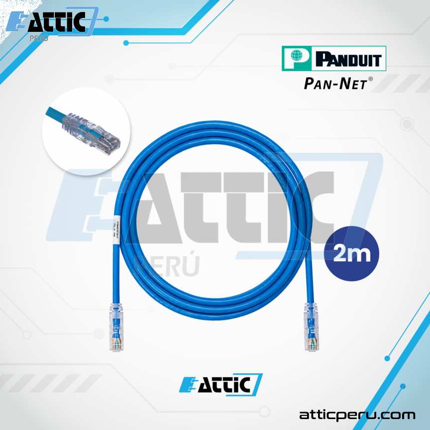 Patch Cord Cat6 24AWG 2m Azul Panduit PANNET UTPSPL2MBUY