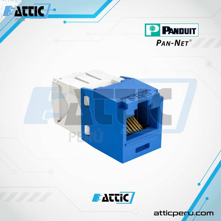 Jack RJ45 Cat6 MINI-COM Azul Panduit PANNET CJ688TGBU