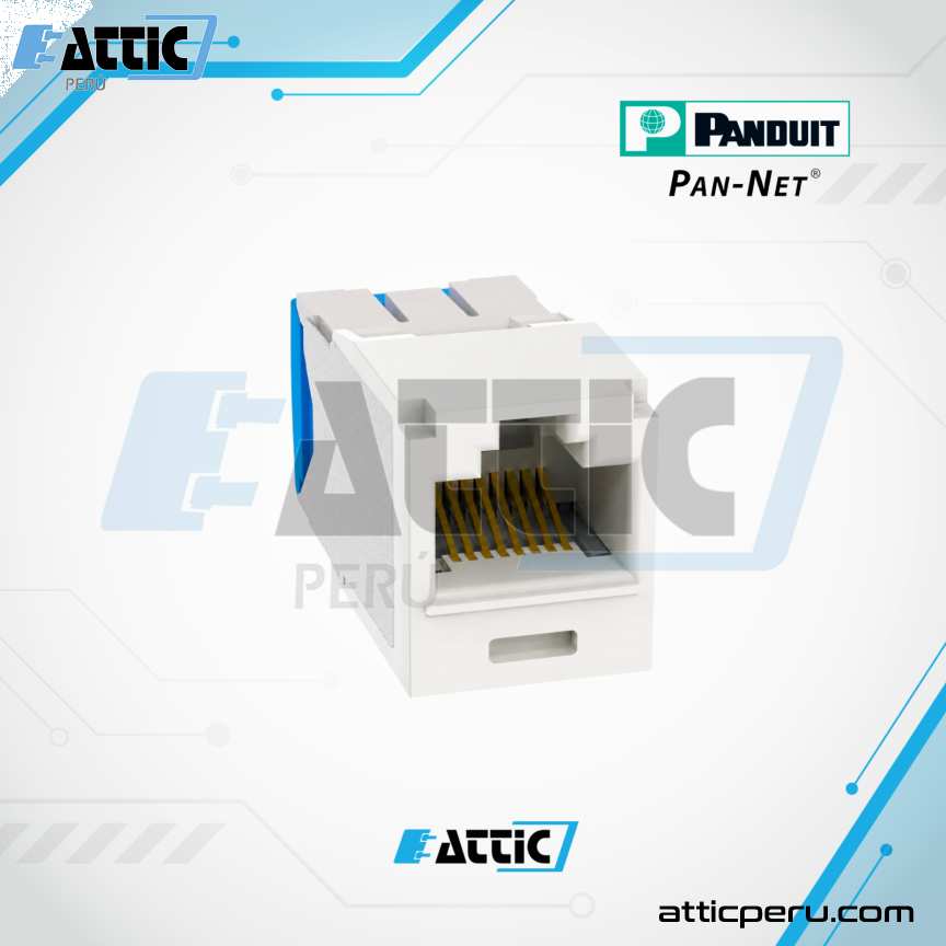 Jack RJ45 Cat6A MINI-COM Blanco Panduit PANNET CJ6X88TGIW