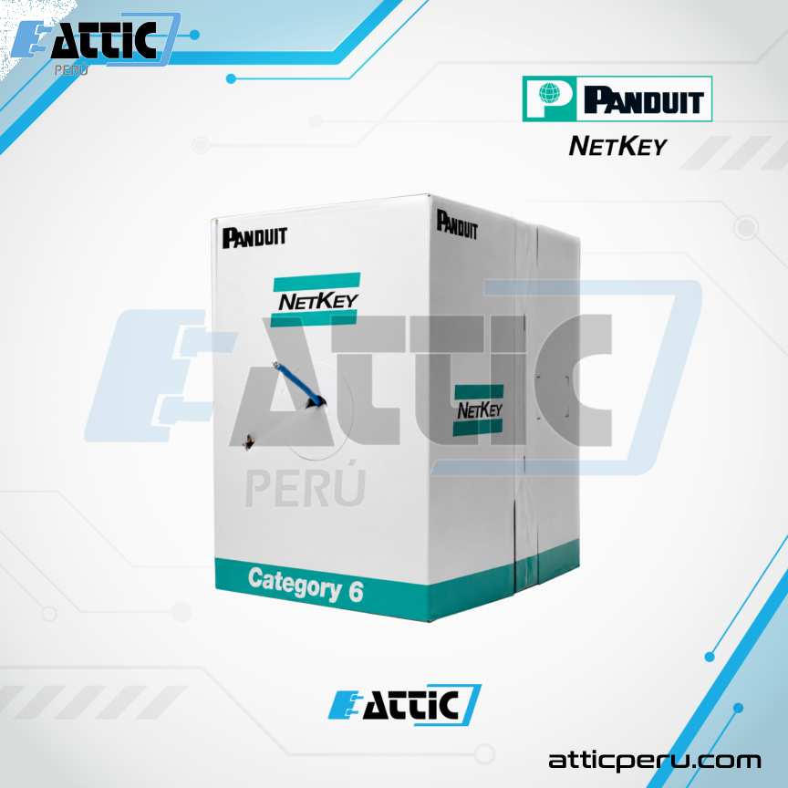 Cable UTP Cat6 LSZH 24AWG Panduit NETKEY Azul NUL6C04BU-FE