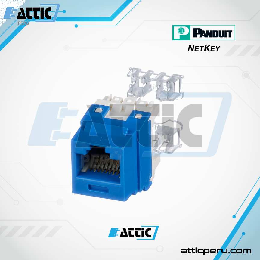 Jack RJ45 Cat6 Azul Ponchado Panduit NETKEY NK688MBU