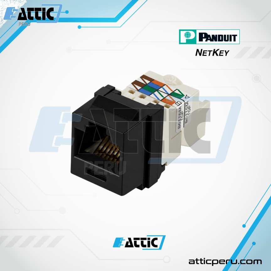 Jack RJ45 Cat6 Negro Panduit NETKEY NK6TMBL