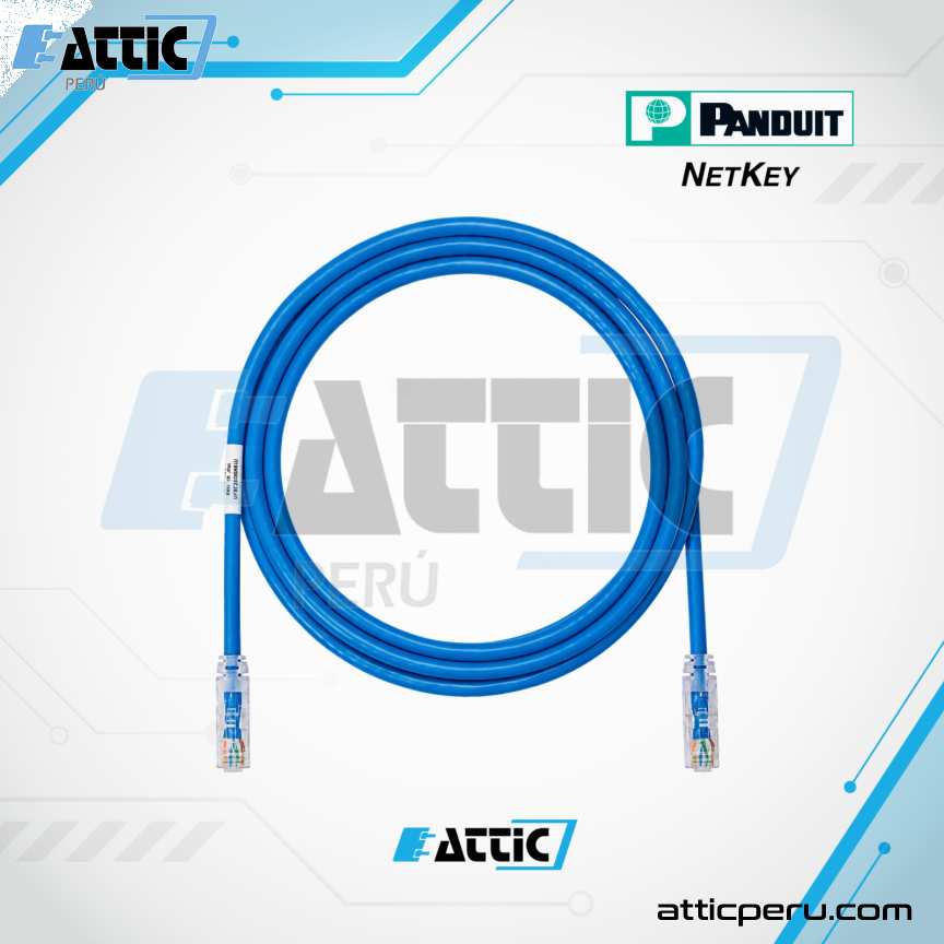 Patch Cord UTP Cat6 24AWG 5m Azul Panduit NETKEY NK6PC5BUY