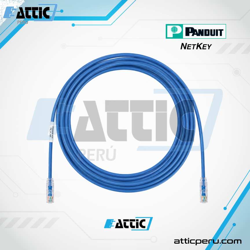 Patch Cord UTP Cat6 24AWG 10m Azul Panduit NETKEY NK6PC10BUY